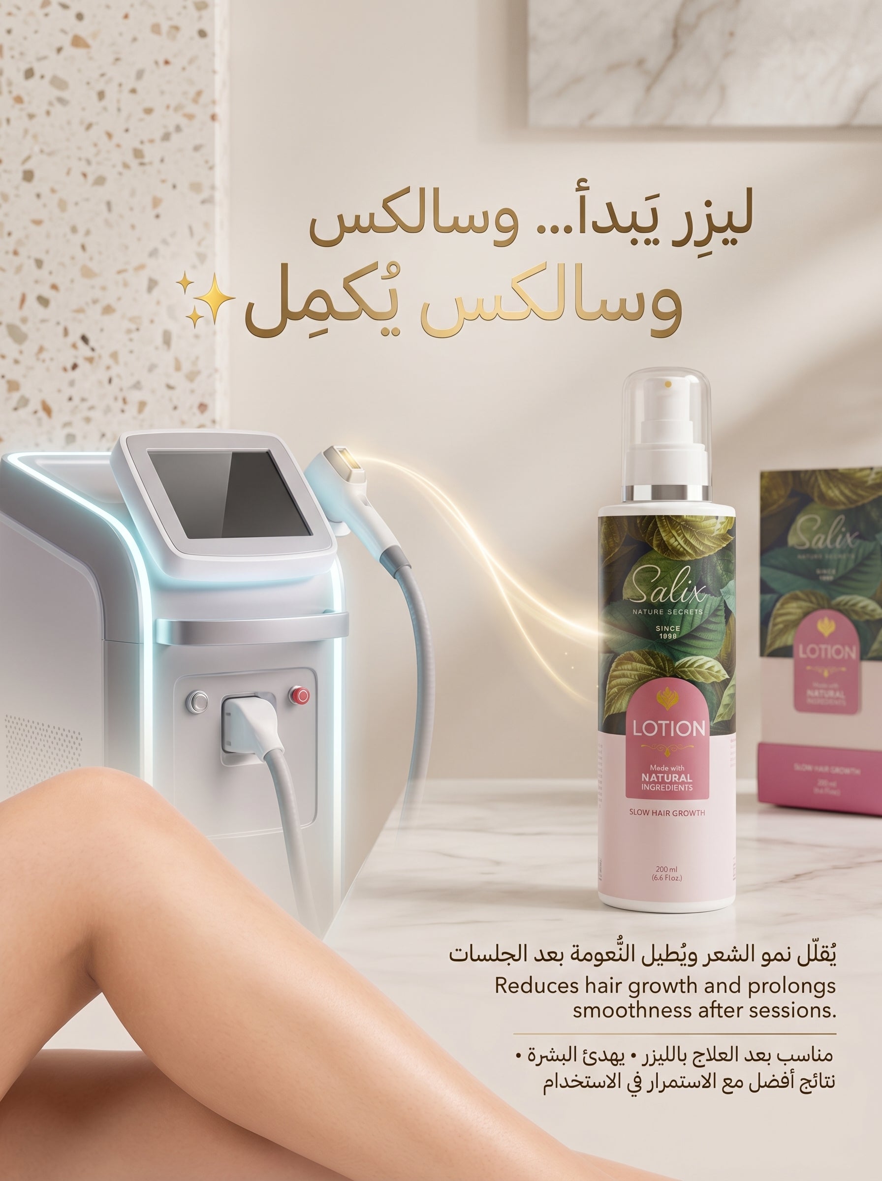 Salix lotion slow hair growth -100 ml